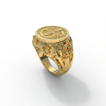 St. Benedict 950 Silver Ring | Designer Piece | Luya Jewelry