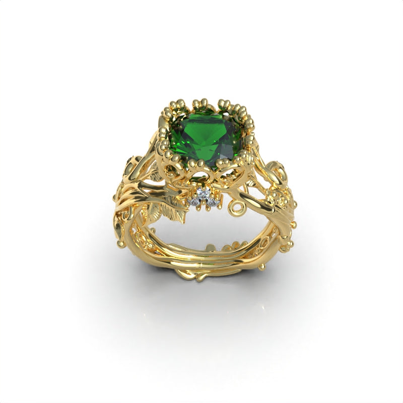Anillo Naturaleza real Plata 950 | Hecho a Mano | Luya Joyería