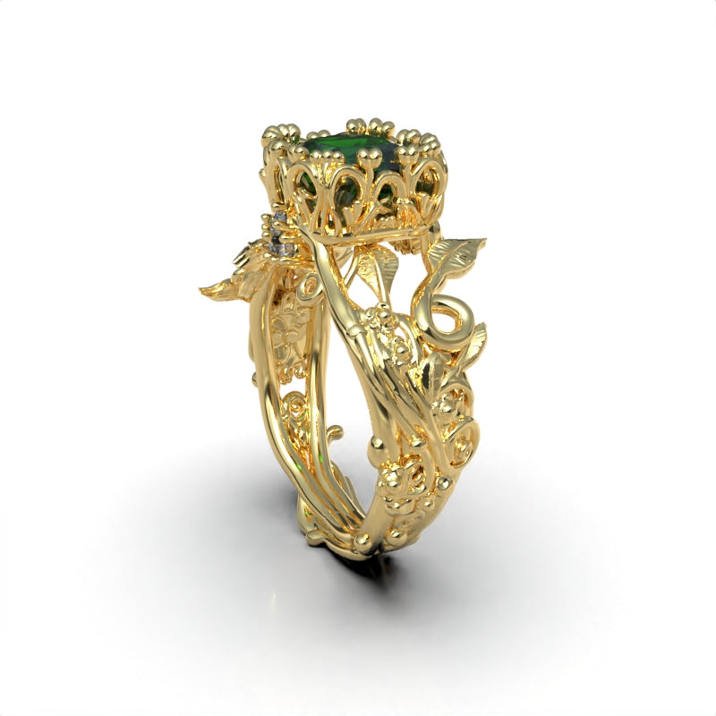 Anillo Naturaleza real Plata 950 | Hecho a Mano | Luya Joyería