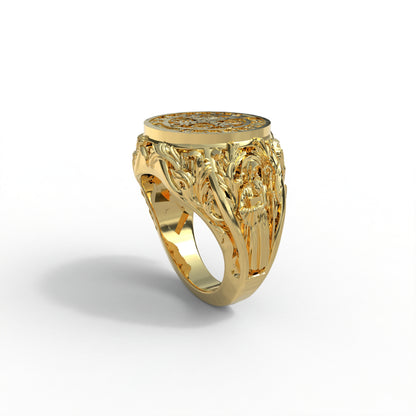 St. Benedict 950 Silver Ring | Designer Piece | Luya Jewelry