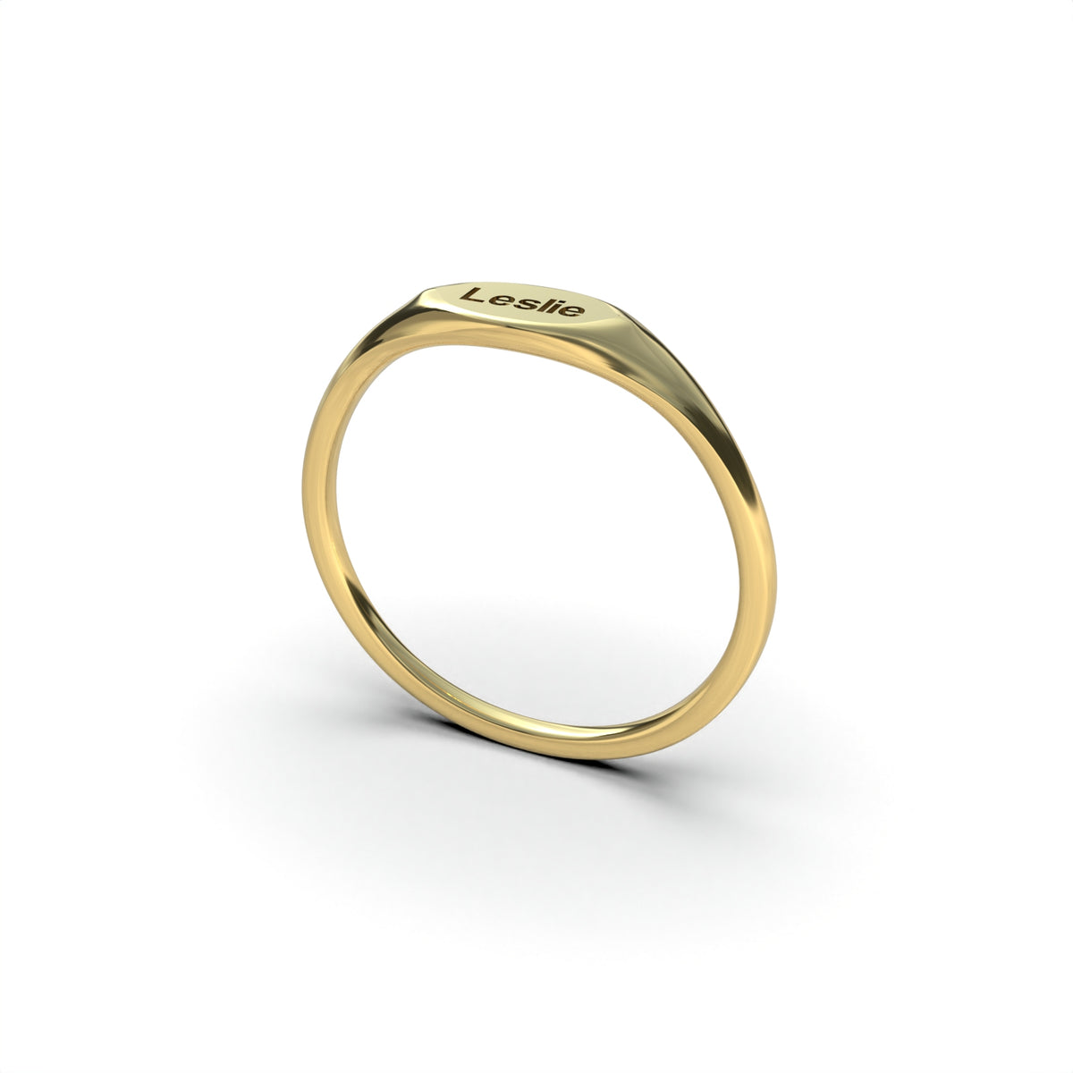 Anillo con nombre personalizado en plata 950 y baño de oro 18k