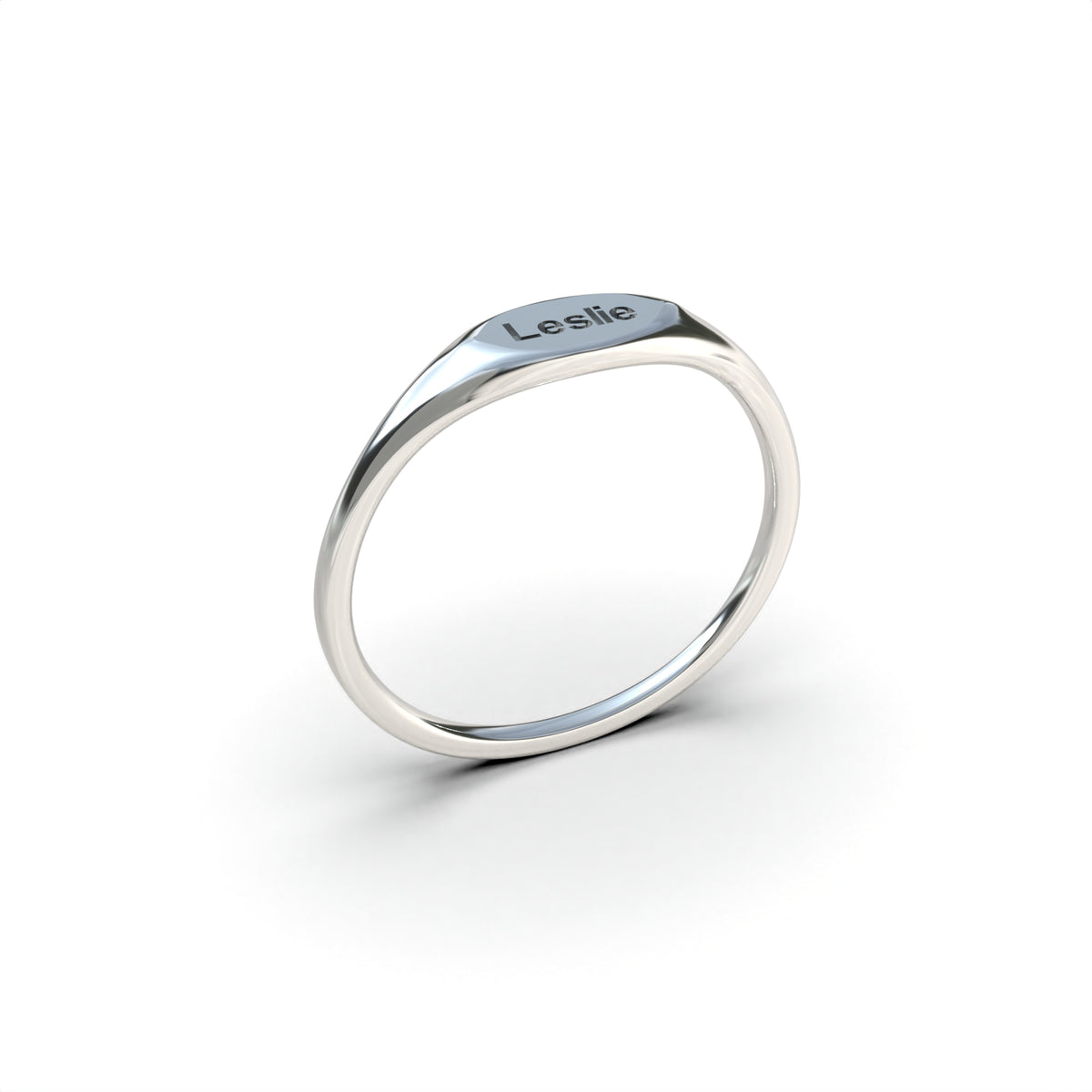 Anillo con nombre personalizado en plata 950 y baño de oro 18k
