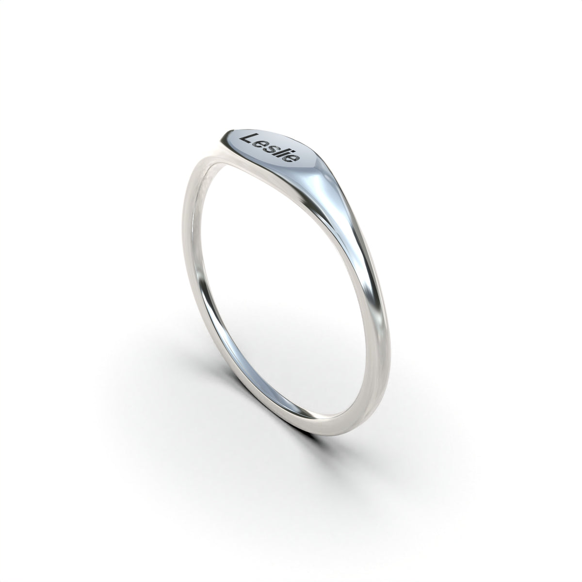 Anillo con nombre personalizado en plata 950 y baño de oro 18k