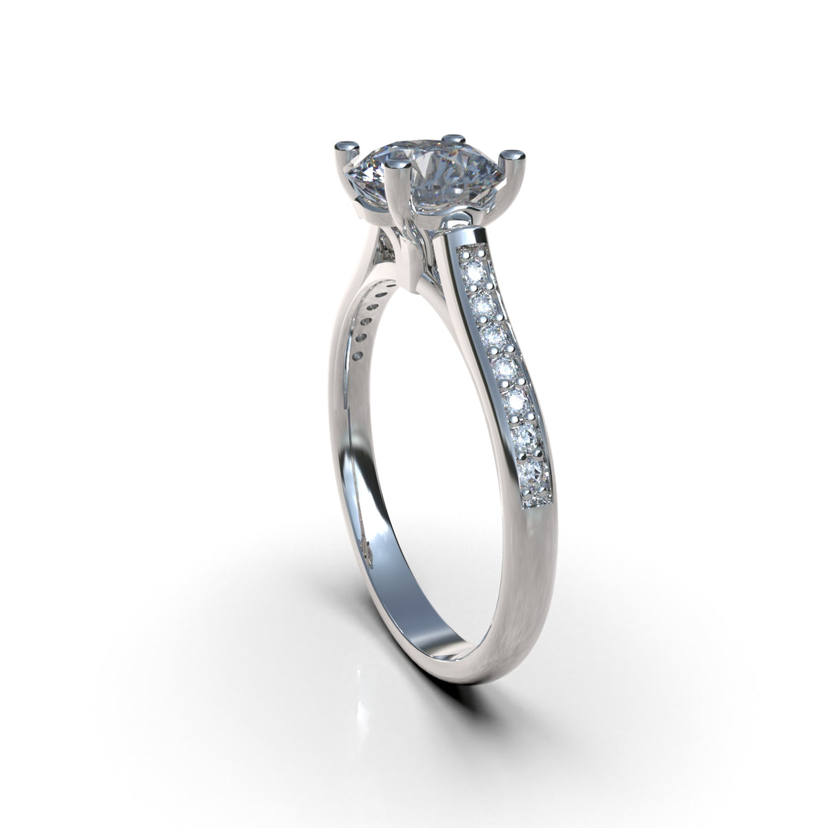 Anillo de compromiso en oro 18k y plata 950 – Duna