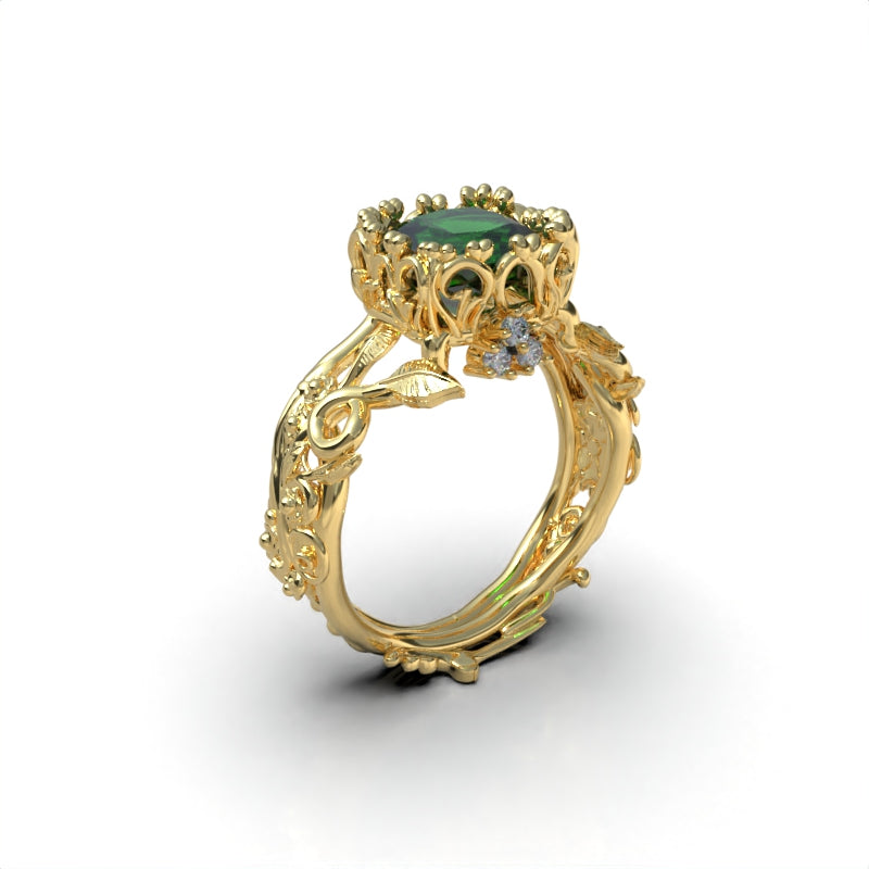 Anillo Naturaleza real Plata 950 | Hecho a Mano | Luya Joyería