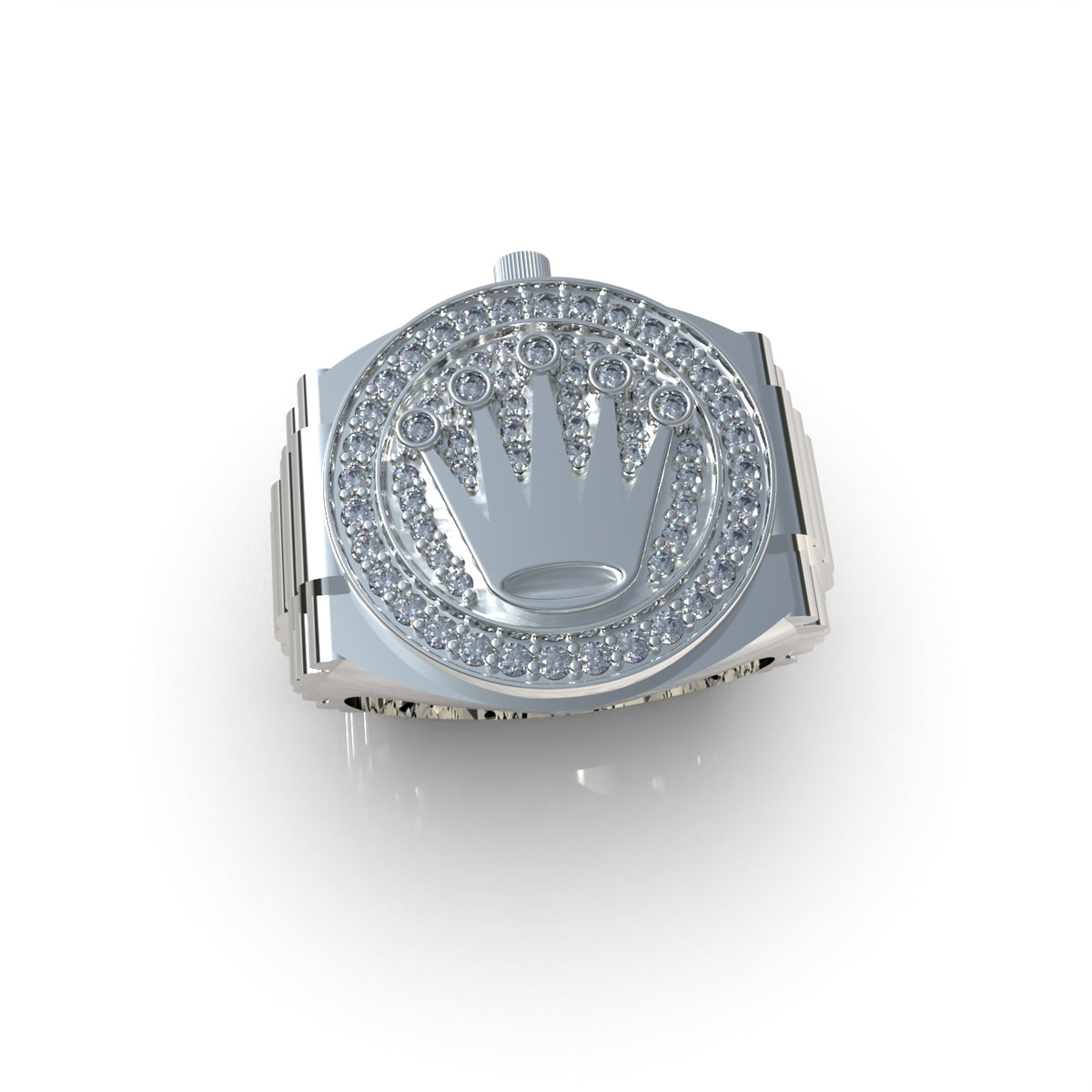 Anillo para hombre con piedras brillantes en plata 950 – Ice