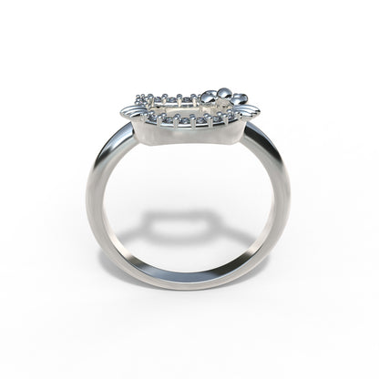 950 Silver Kitty Ring | Handmade | Luya Jewelry