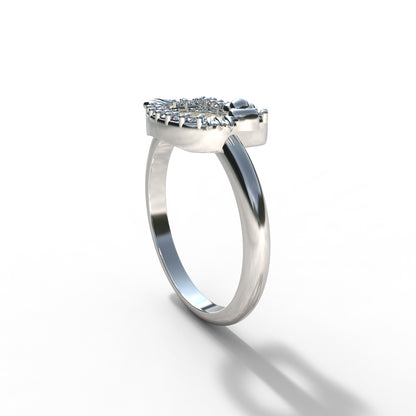 950 Silver Kitty Ring | Handmade | Luya Jewelry