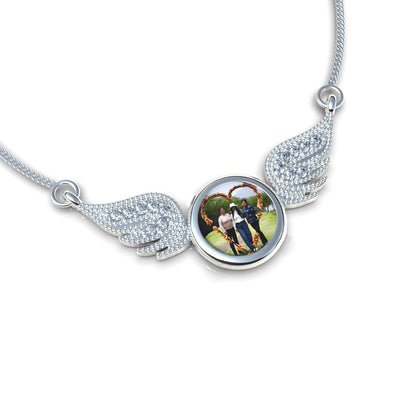 Encapsulated Love Wings Necklace