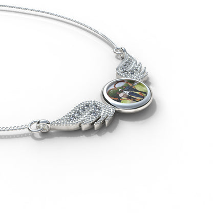 Encapsulated Love Wings Necklace