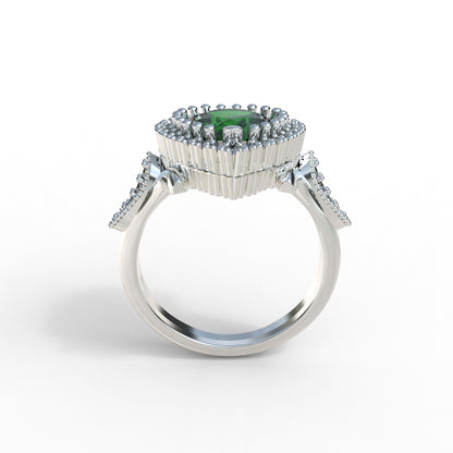 Anillo Sultana Hurrem mini en plata 950, hecho a mano en Perú – Luya Joyería (foto 5)