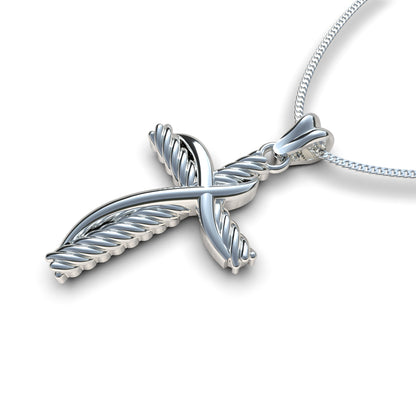 Collar cruz divina en plata 950