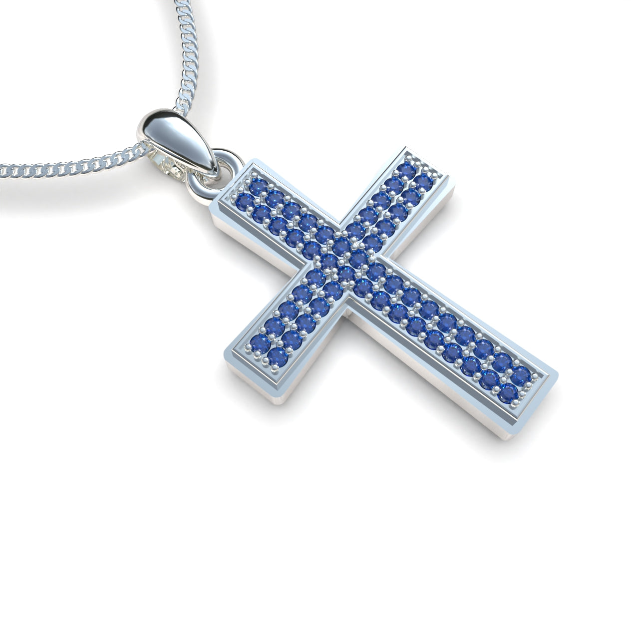 Full Ice Cross Necklace