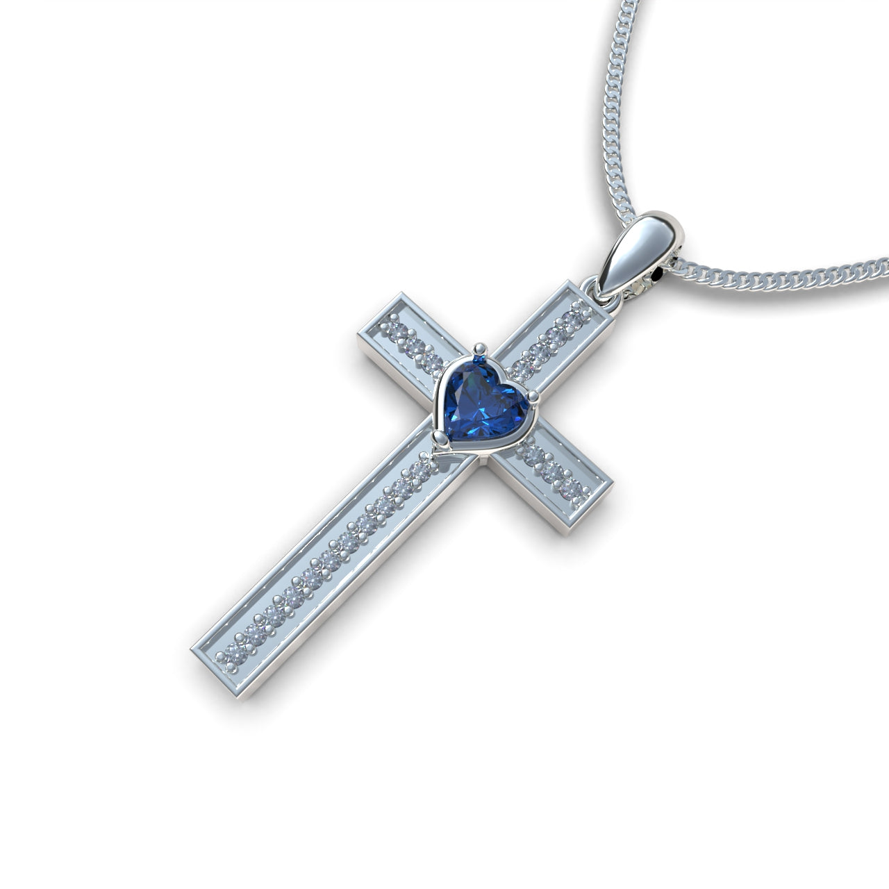 Heart Cross Necklace 