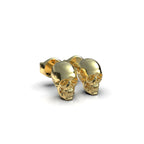Aretes de calavera en plata 950 y baño de oro 18k – Osiris