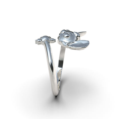 Anillo Stitch en plata 950
