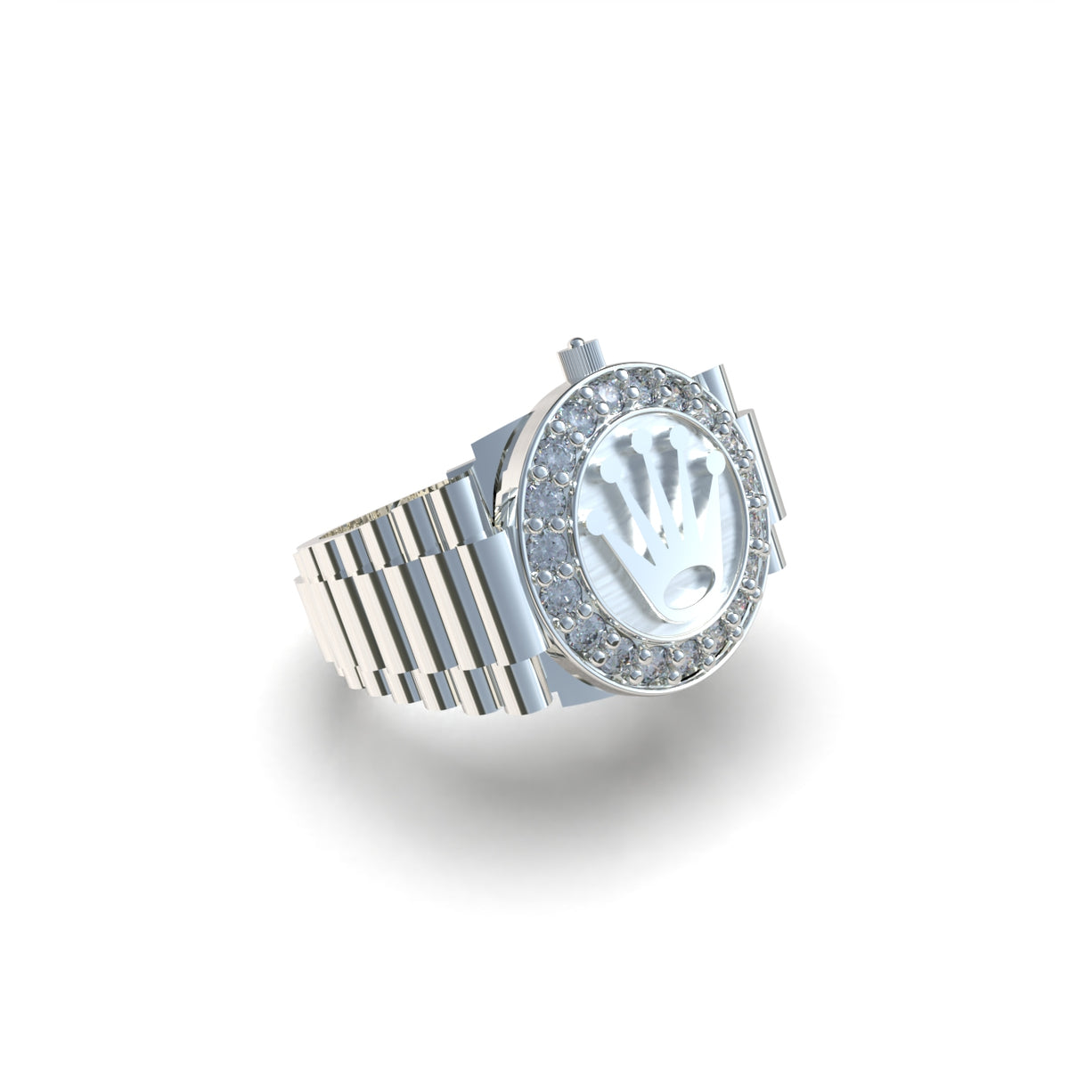 Anillo para hombre con piedras en plata 950 – Rolex
