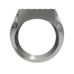 Cargue el modelo 3D en el visor de la Galería, Anillo chevalier con corte circular
