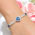 Pulsera de corazones en plata 950