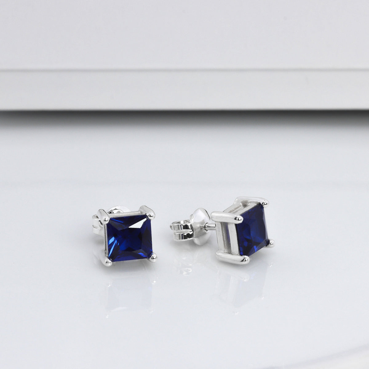 6mm square cut earrings