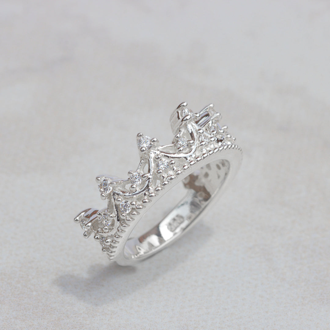 Anillo corona con corte circular