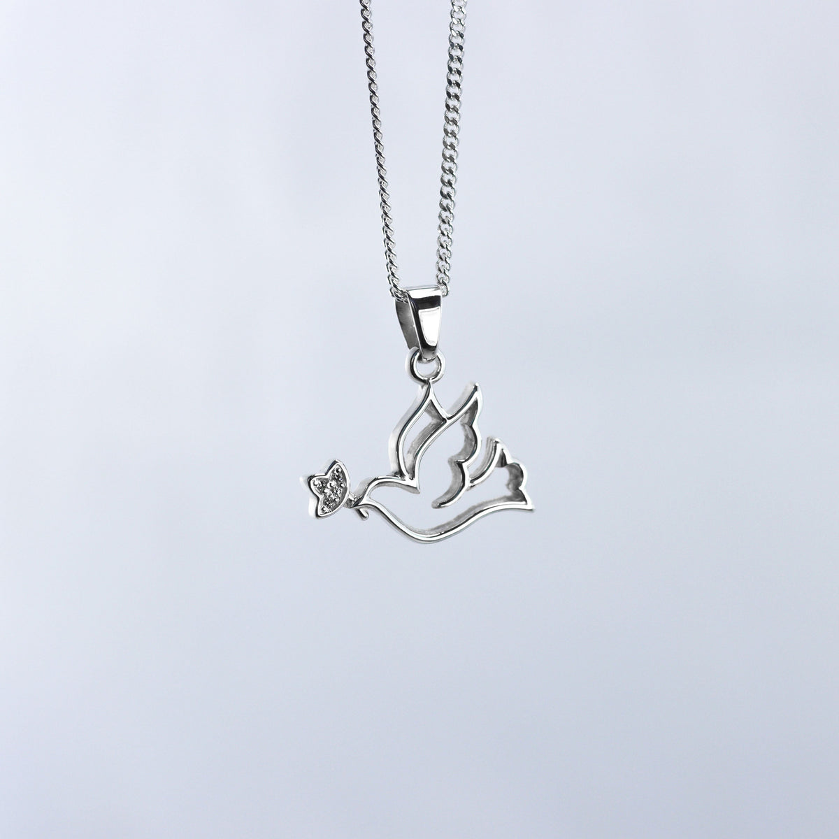 950 Silver Dove Necklace - Luya Jewelry