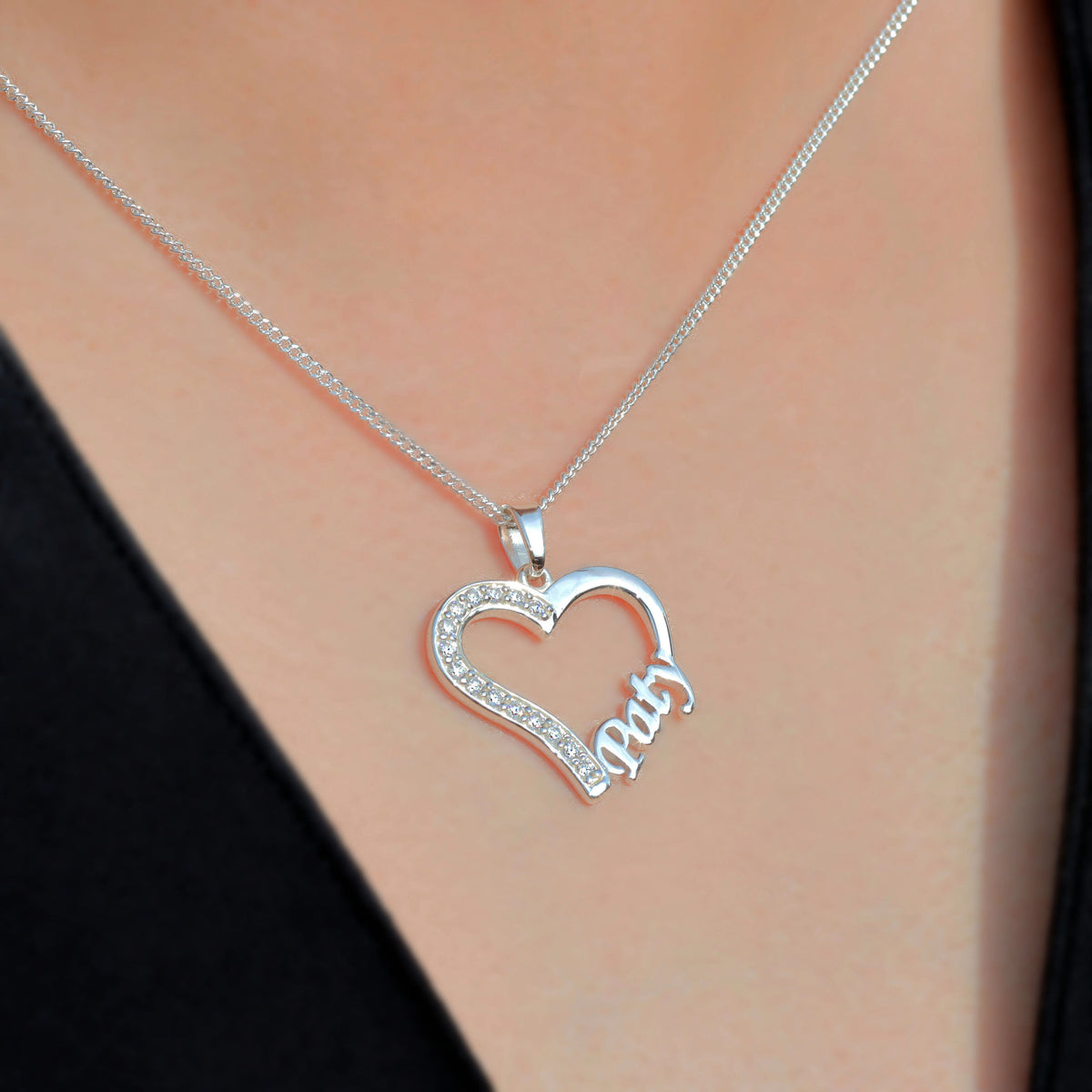 Collar con nombre personalizado en plata 950 y baño de oro 18k