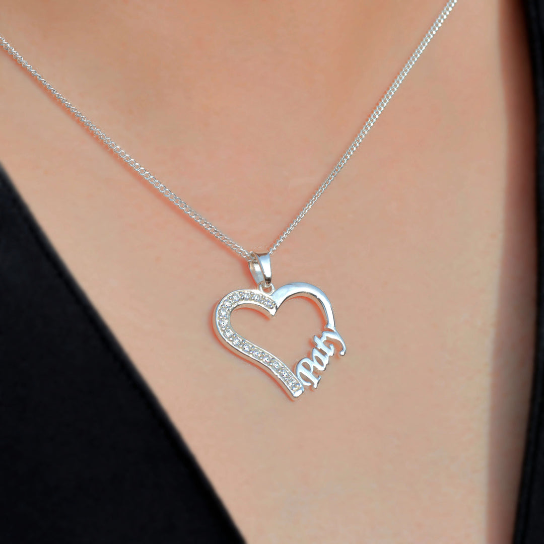 Collar de corazón con nombre