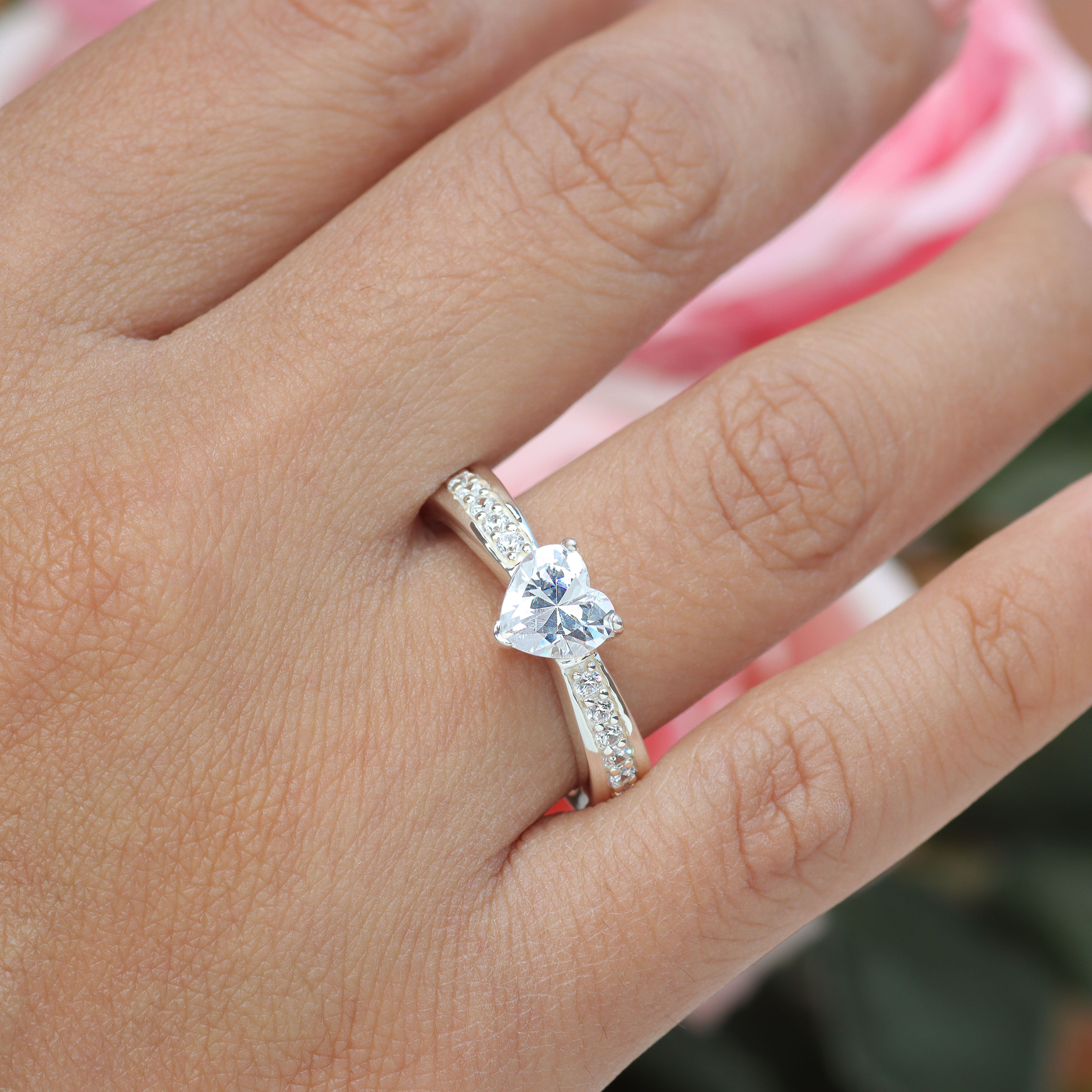 Anillo de Compromiso Cleo - Plata 950 | Luya Joyería