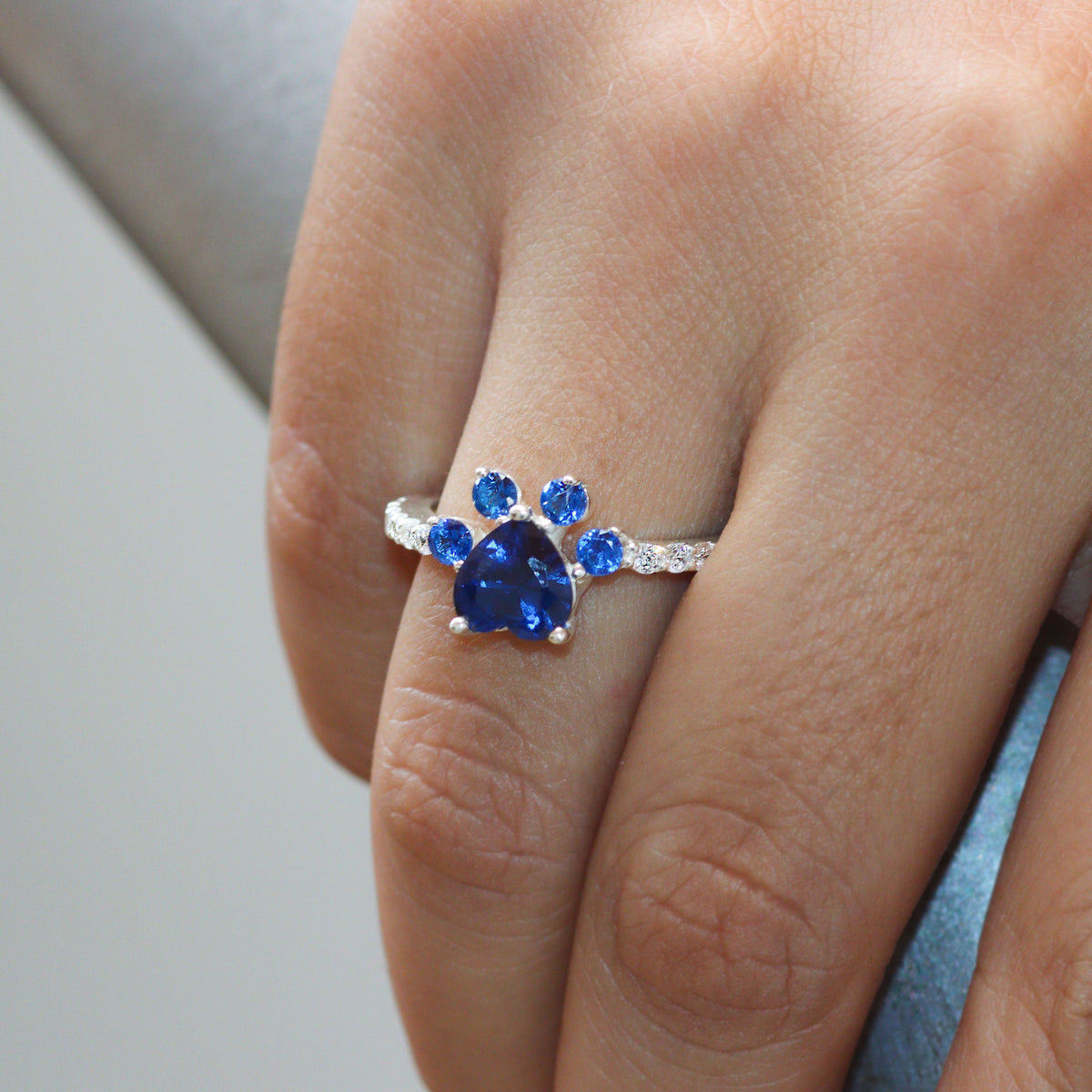 Anillo huella de amor en plata 950