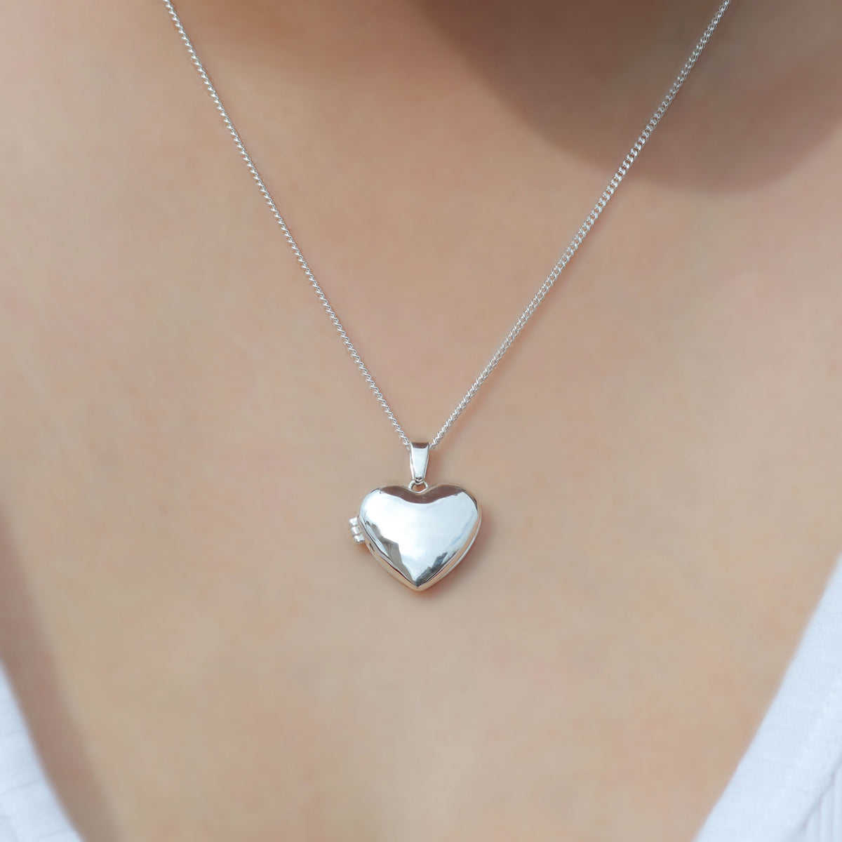 950 Silver Heart Locket Necklace | Handmade | Luya Jewelry