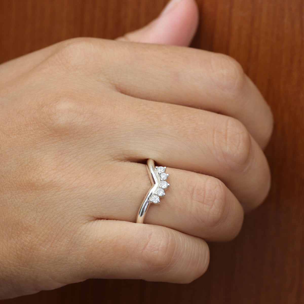 Anillo tiara en plata 950