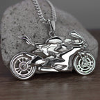 Collar de moto en plata 950