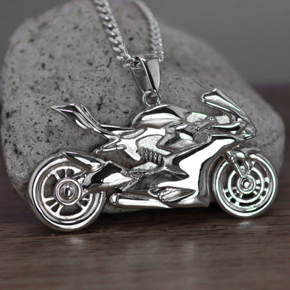 Collar de moto en plata 950