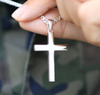 950 Silver Cross Necklace | Designer Jewelry - Luya