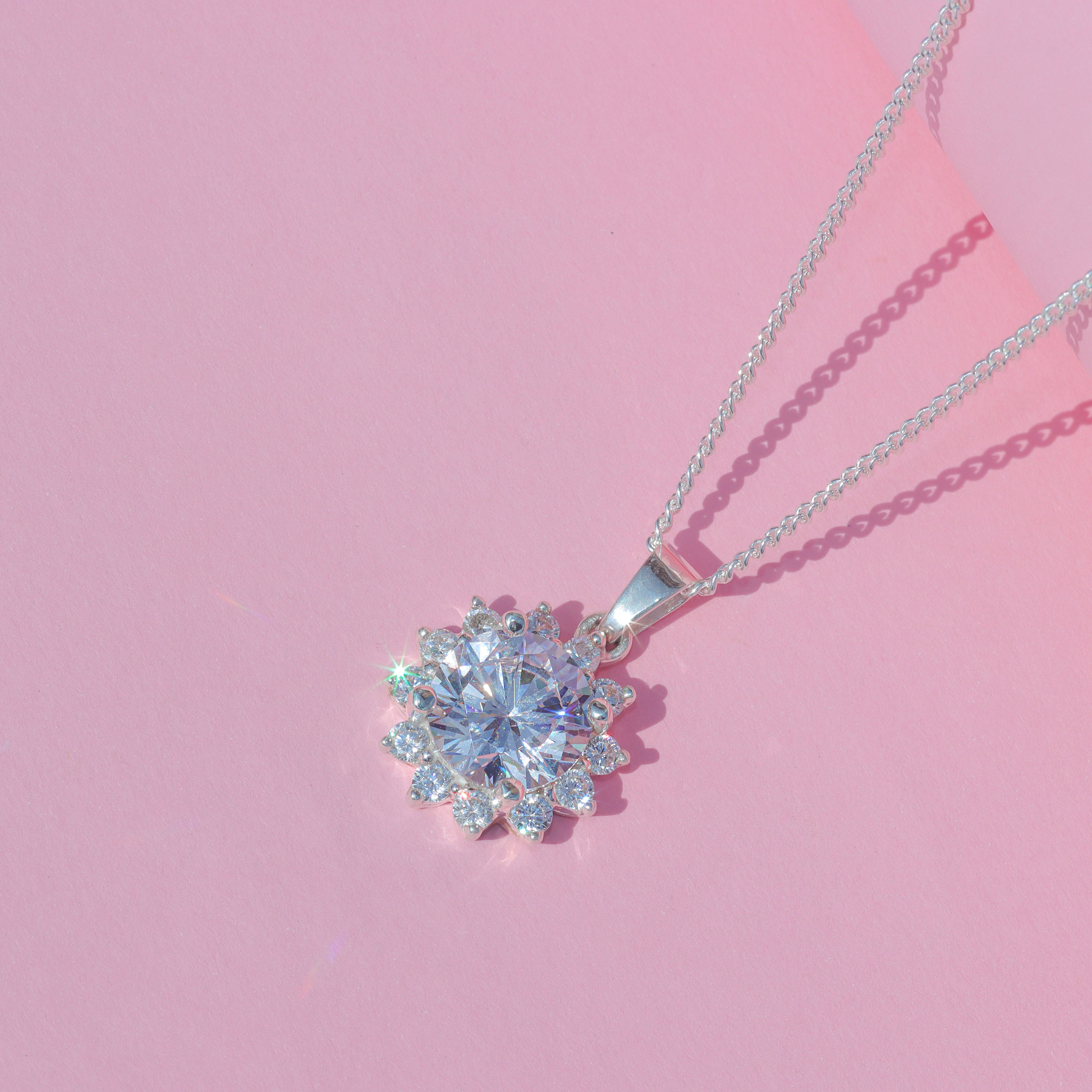 Necklace with circular cut