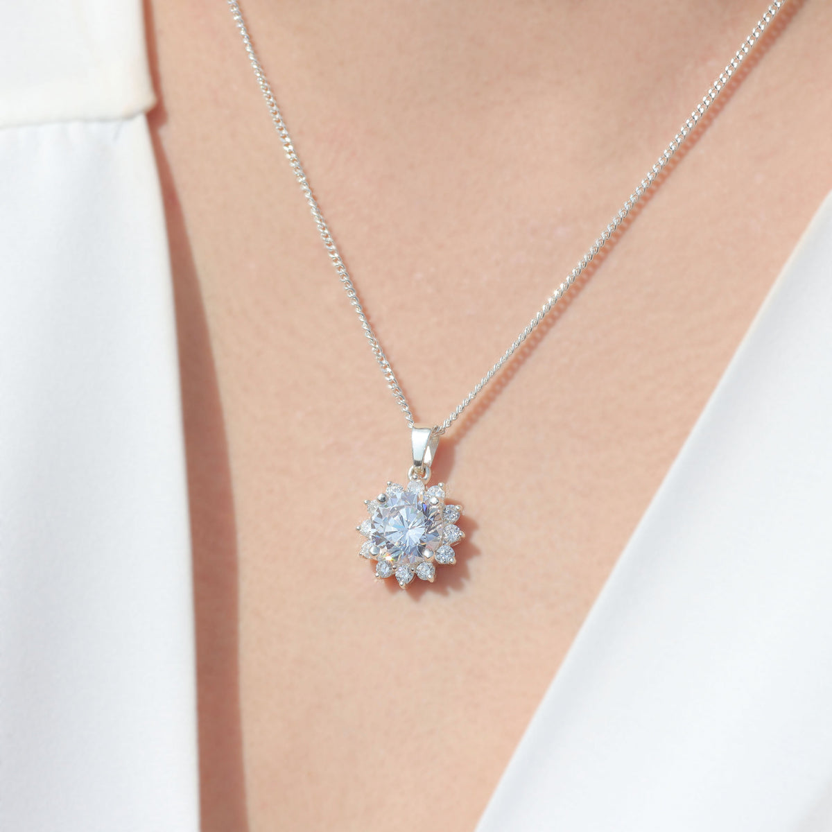 Necklace with circular cut