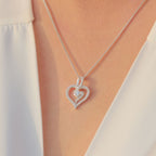 Collar con piedra de corte redondo en plata 950 – Amare