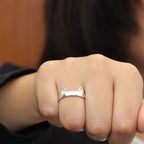 Anillo de gato en plata 950