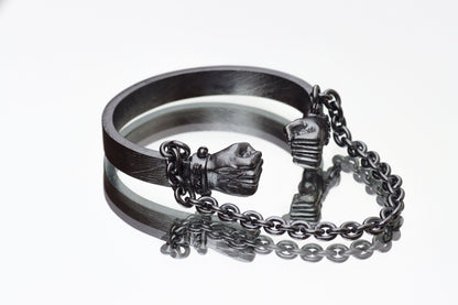 Cuff and chain bracelet