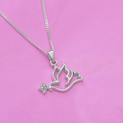 950 Silver Dove Necklace - Luya Jewelry