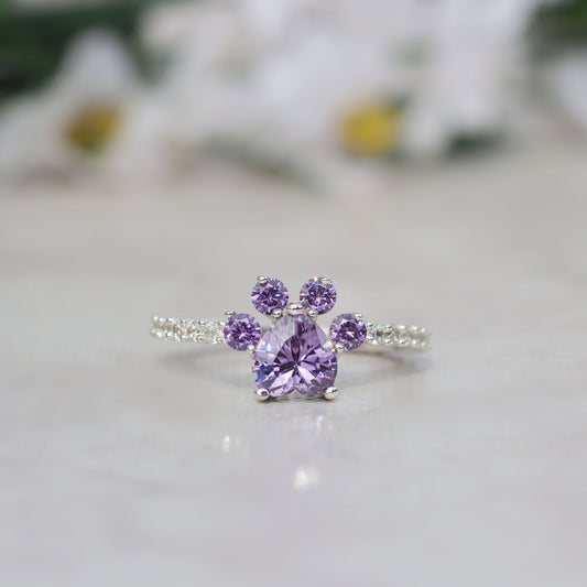 Anillo huella de amor en plata 950