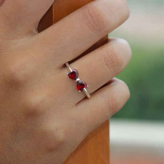 Infinity heart ring