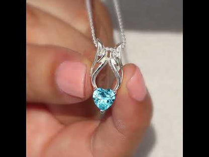 Angel Wing Necklace with Heart Cut