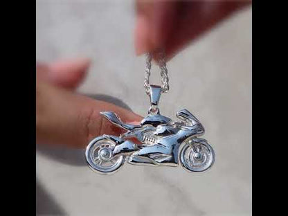 Collar de moto en plata 950