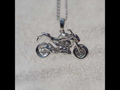 Collar de moto deportiva Z800 en plata 950