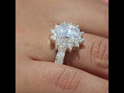 Anillo con piedra oval en plata 950 – Ovale