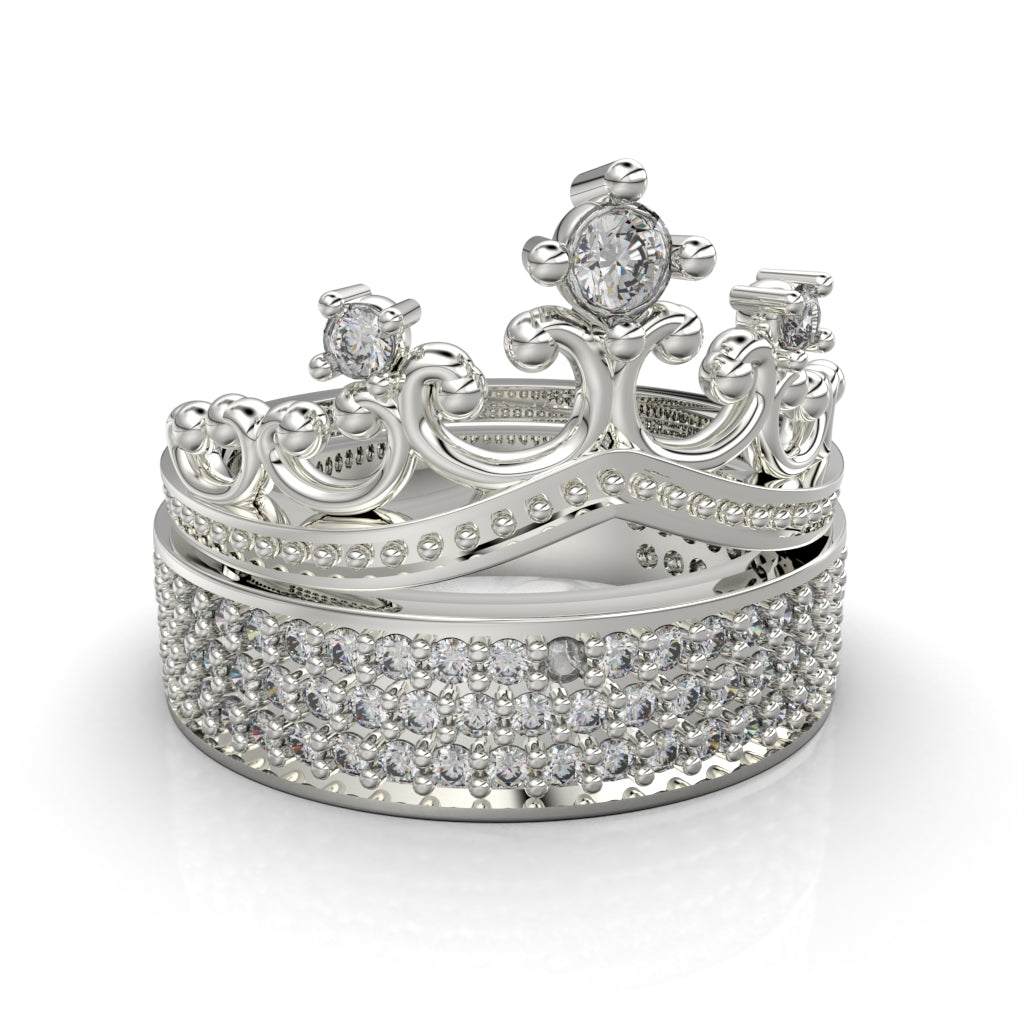 Princess rings with a circular cut