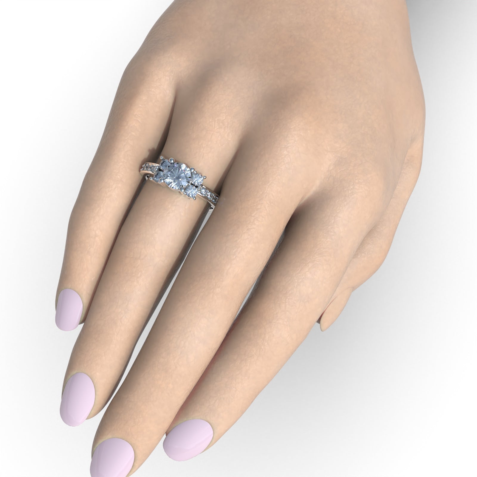 Anillo de Compromiso Sirena - Plata 950 | Luya Joyería