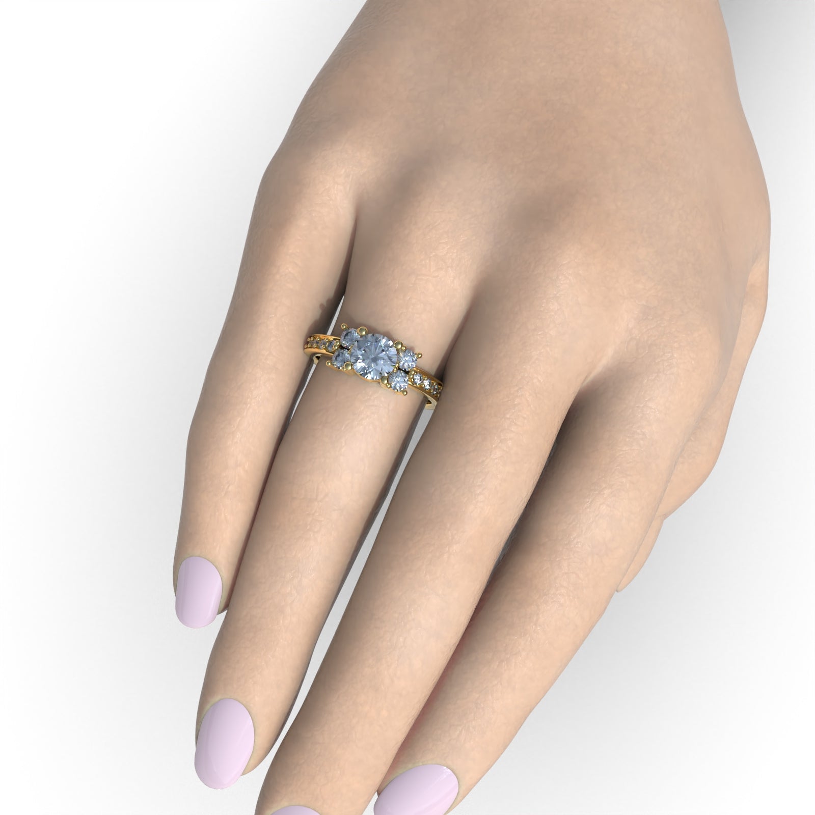 Anillo de Compromiso Sirena - Plata 950 | Luya Joyería
